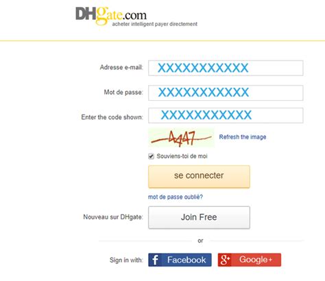 dhgate connexion